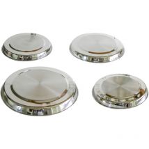 4x Edelstahl Herdabdeckplatte - Herdabdeckung Herdplatten Abdeckung Schutzplatte