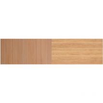 Herdasa - Cabecero colección tokyo en melamina, de 67x240x3cm.- roble dorado - efecto vallado roble