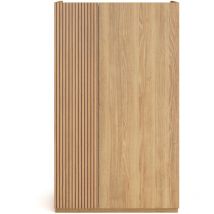 Herdasa - Meuble à chaussures en mélamine, Akra, chêne doré-lattes