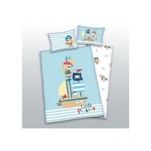 Literie en coton 100x135 Mali Pirates 7499 Bateau pour un lit