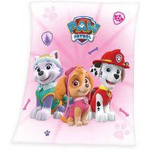 Coperta Plaid, Paw Patrol, 130 x 160 cm, Poliestere, Rosa - Herding