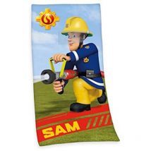 Sam il pompiere Telo Doccia, 150 x 75 cm, Cotone, Multicolore - Herding