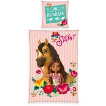 Set di Biancheria da Letto, Spirit, Federa 80 x 80 cm con Bottoni e Motivo Reversibile, Copripiumino 135 x 200 cm con Chiusura a Bottoni, 100% Cotone