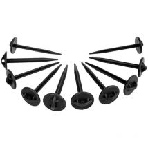 361736 Zelthering Heringset Kunststoff - 10 Stück für Bodenplanen und Zeltteppiche 7.5 cm - Proplus