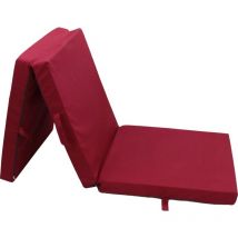 Matelas pliable junior couleur rouge, 190x60 cm, matelas d'invité, matelas pliant - Herlag