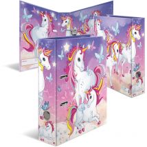 Herma - Archivador de palanca con diseño de animales de jardín de infancia con diseño de unicornio, tamaño A4, lomo de 70 mm, con impresión interior,