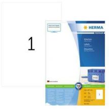 Herma - Universaletikett Premium 210 X 297 Mm (b X H) Nicht Wieder Ablösbar Papier Weiß 200 Etik./pack.