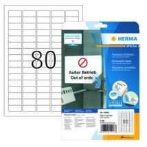 Haftetikett 35,6 X 16,9 Mm (b X H) Wieder Ablösbar Papier Weiß 2.000 Etik./pack.