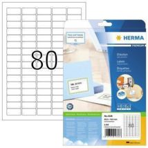 Tiquettes Premium A4 35.6x16.9 mm - blanches - papier mat - 2000 pcs - Blanc - Imprimante d'étiquette adhésive - A4 - Papier - Laser/a jet d'encre