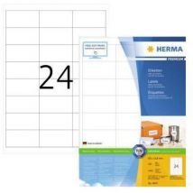 Universaletikett premium 66 x 33,8 mm (b x h) nicht wieder ablösbar Papier weiß 2.400 Etik./Pack.