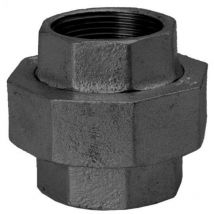 Hermann Schmidt - Temperguss 330 raccord vissé 14330050 dn 50, 2", joint plat, ig/ig, noir