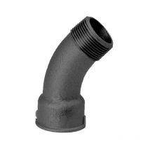 Hermann Schmidt - Temperguss 40 coude 14040020 dn 20, 3/4", 45°, ig/ag, noir