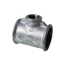 Raccord en fonte malleable galva Nr.130R T reduit diam. 3/4" x 1/2" x 3/4"