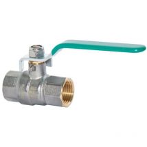 Hermann Schmidt Trinkwasser-Kugelhahn 1/2' Messing verchromt, mit Hebelgriff, pn 42/35