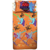 Hermet - Basket, Set Lenzuolo Singolo Cameretta, Una Piazza, Completo Letto, Lenzuolo Sopra, Lenzuolo Sotto Con Angoli, Federa, 100% Cotone, Prodotto 