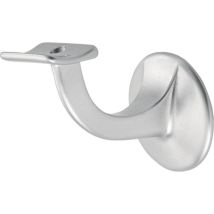 Hermeta - Handlaufträger 3501 Aluminium Silberfarbig Eloxiert Durchmesser Wandplatte 56 Mm Gewölbte Auflage