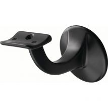 Handlaufträger 3506 Aluminium kunststoffbeschichtet schwarz Durchmesser Wandplatte 56 mm gewölbte Auflage