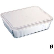 Pyrex - plato rectangular 0,8l vidrio + tapa plastico - 241p000/5046