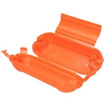Verlängerungskabelbox IP44 – Schutz gegen Verschmutzung – Für Kabel Ø6,5mm - Ø9mm – Orange – Orno