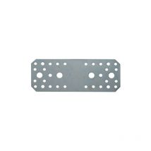 Herraje pérgola. Placa rectangular pesante perforada canto angulado - talla 90x200 mm / 20 ud