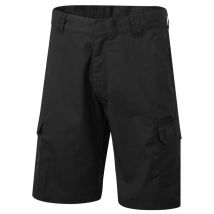 Herren Cargo Shorts Schwarz 32 – 245 g/m² – 65% Polyester, 35% Baumwolle – Zwei Seitentaschen – Doppelte Gürtelschlaufen