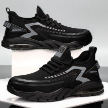 Herren-Sneaker mit Stahlkappe, leichte Sicherheits-Arbeitsschuhe, Industrie-Bau-Mode, verschleißfeste Turnschuhe -40