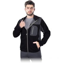 Herren Sweatjacke in Schwarz/Grau xl