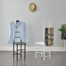 [en.casa] - Herrendiener Stuhl Anaheim 107x45x45 cm Dunkelgra en.casa