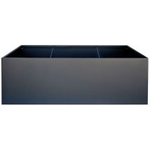 Herstera - Garden Jardinière En Métal Cube Anthracite 150x100x50