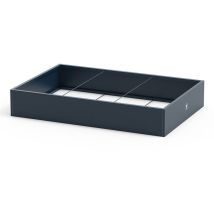Herstera Garden Jardinière En Métal Cube Anthracite 150x100x25 Cm