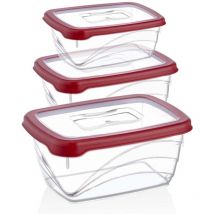 Herzberg 3 teiliges extra tiefes bio spar box set red 49963456 49963456