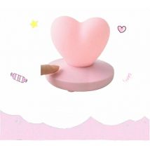 Herzförmiges Nachtlicht Mit 8 Leds Für Den Tisch, Stromversorgung Über Usb-Akku, Weichgummi, Te-B0104