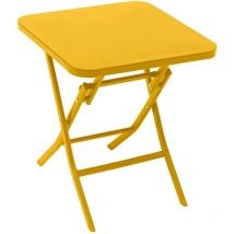 Hesperide - Mesa auxiliar de jardín cuadrada Greensboro amarillo mostaza - 40 x 40 cm - Hespéride