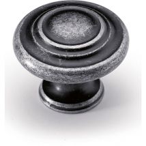 MB-Knopf, Essa, 9113220, ø 32mm, h 25mm, Zink, zinnoptik antik - Hettich