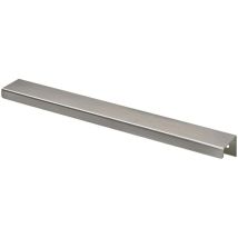 Hettich - Möbelgriff Aluminium Edelstahl Optik 12,5 x 280 x 35 mm - 1 Stück Möbelgriffe