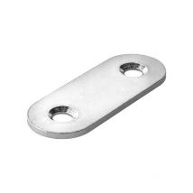 Patte d'assemblage inox mat l. 40 mm x l.15 mm x H.0.2 cm - Hettich