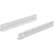 Möbel-Rollschubführ., fr 6142, 41643, selbst.Schlie.(Stop Contr.), 500mm, Stahl - Hettich