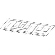 Arcitech Orgatray 440 HETTICH 450-550 mm B.1000 mm Weiß - 9194972