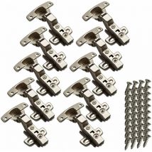 Sotech 10 Stück Hettich Sensys Topfbänder Öffnungswinkel 110 Grad Innenanschlag Einliegend Höhe (Distanz) 1,5 mm inkl M4x16mm Schrauben für