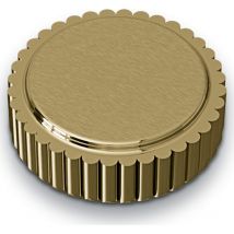 Hettich Varano Knopf Messing Optik antik gebuerstet BA16mm D44mm H18mm