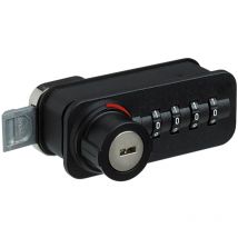 Hettich - MB-Zahlenschloss, mit Schnäpper 9206151, Kunststoff/Stahl schwarz matt, rechts