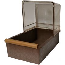 Heuser Badehaus für Papageien – 24 x 15,5 x 23 cm – Kunststoff – Braun