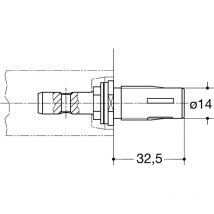 Hewi - Befestigungszubehör Ba 5.2 Gerade - Ts 40 - 50mm, Stahl Verzinkt