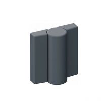 Charnière DIN gauche, hauteur 52 mm, largeur 47 mm, polyamide avec insert métallique, gris anthracite, mat HEWI