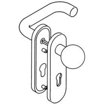 Hewi - Kurzschildgarnitur 111R03.113 90 Ku.90 pz rd Drückergrt.