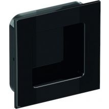 Hewi - Schiebetürmuschel 544.60 Polyamid 90 tiefschwarz glänzend quadratisch passend für Holztüren Länge 60 mm Breite 60 mm