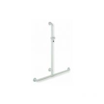 Hewi - serie 801 pasamanos de ducha perpendicular 1250 mm horizontal 1184 mm blanco puro