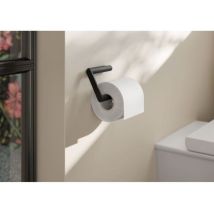 System 900 Porte-papier toilette 900.21.00060DC en Inox, revêtement par poudre, noir mat profond - Hewi