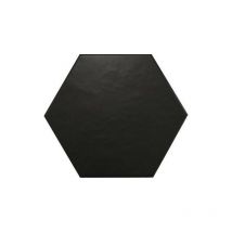 Carrelage sol / mur hexagonal uni noir mate 17,5x20 cm hexatile mate (vendu par boite de 0,71m2)