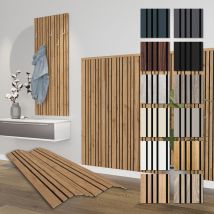 Akustikpaneele Holz Mila 138,5x60cm flexible Wandpaneele Kombipaneel 0,83 m² Wandpaneele mdf Akustikfilz: APMH08 - Pecan, 4 Paneele - 3.32m² - Hexim
